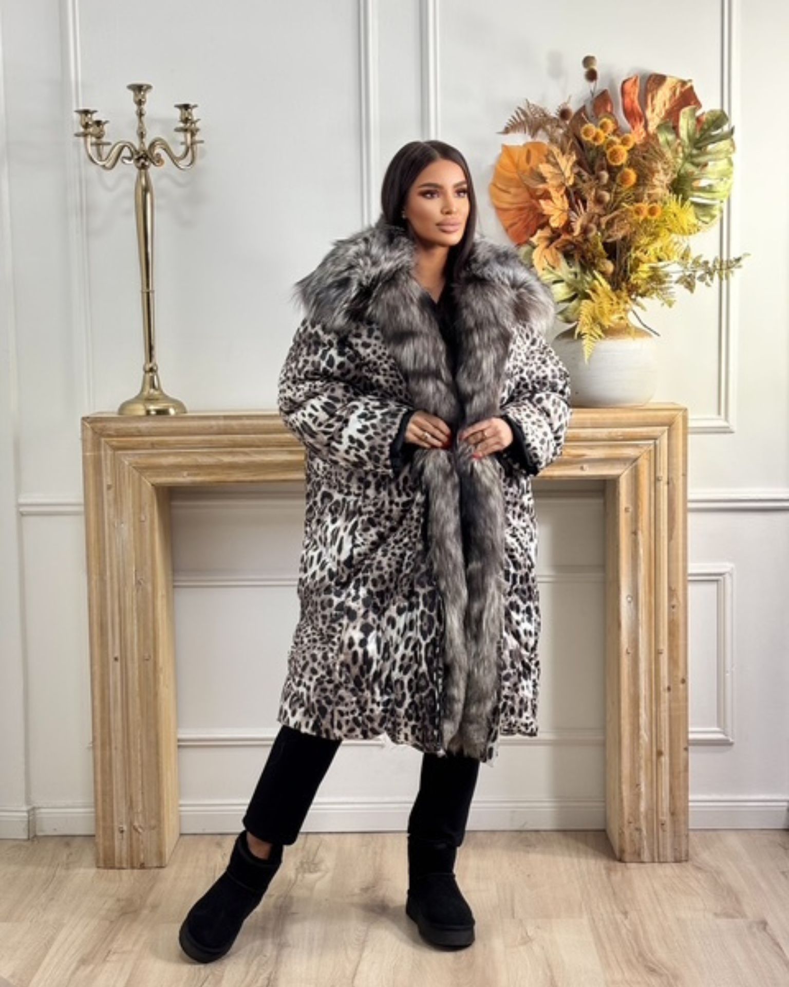 Leo perjana jakna sa prirodnim krznom Leo perjana jakna sa prirodnim krznom