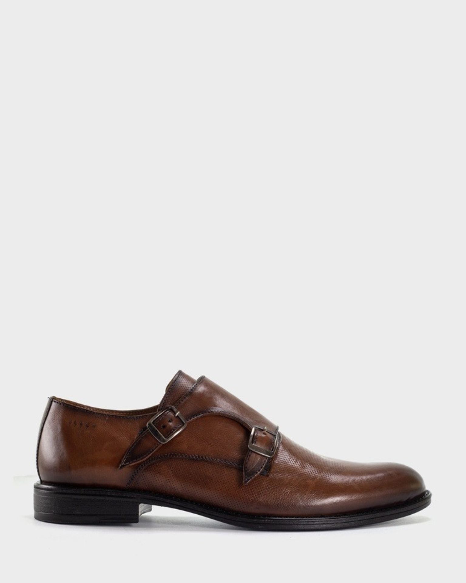 Elegantne muške braon cipele / Double Monk Strap