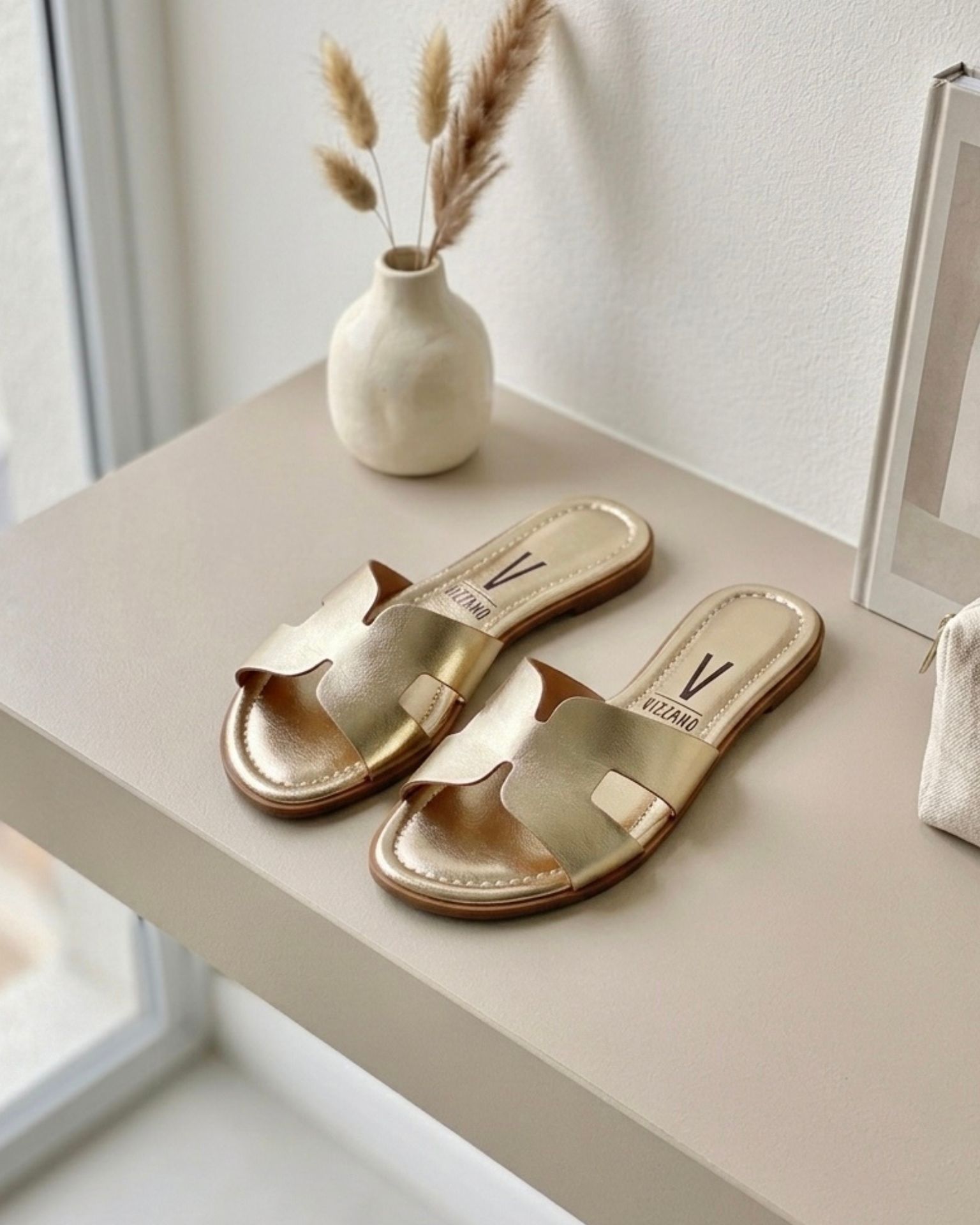 Ravne papuče / Gold Flat