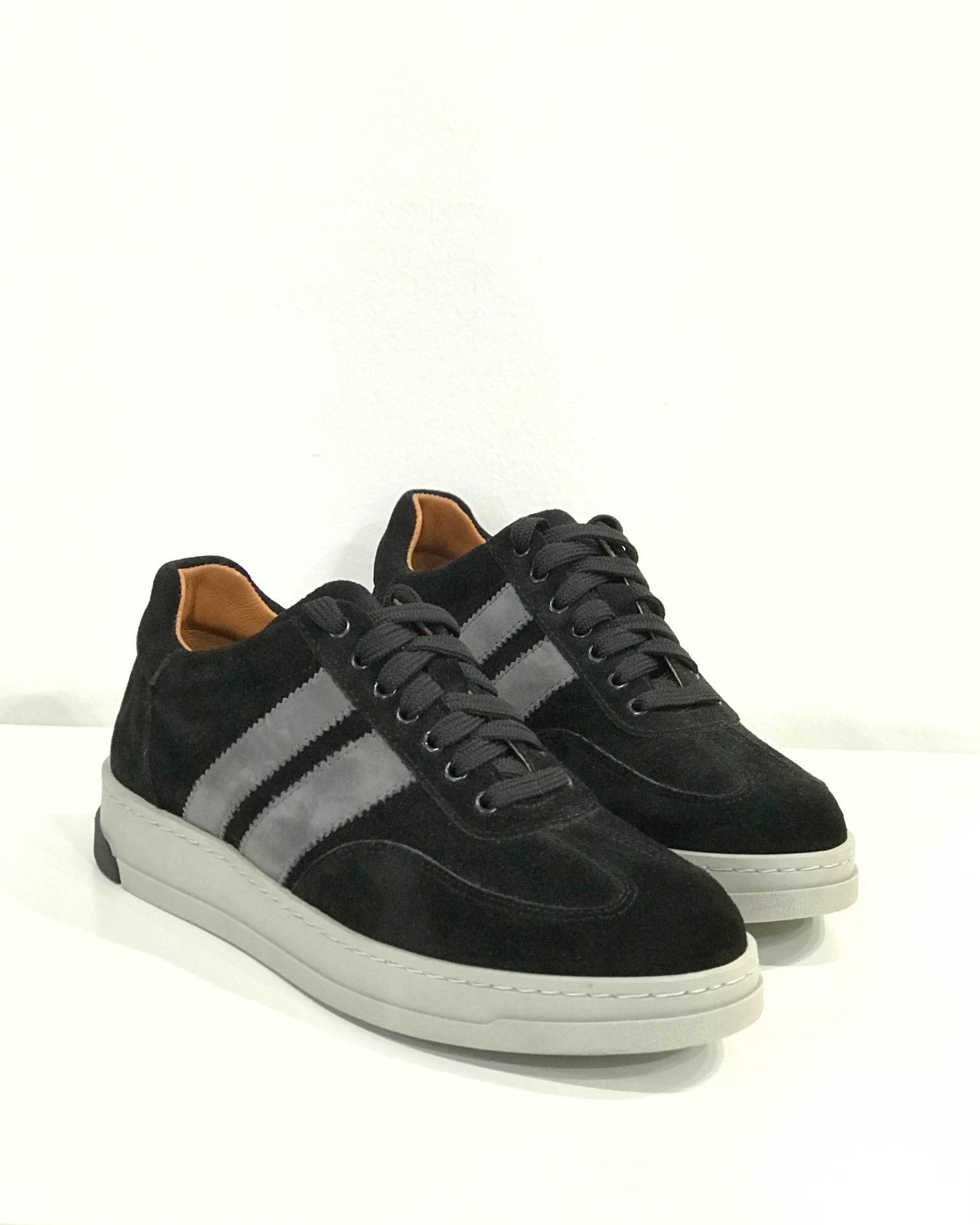 Muške crno sive kožne patike