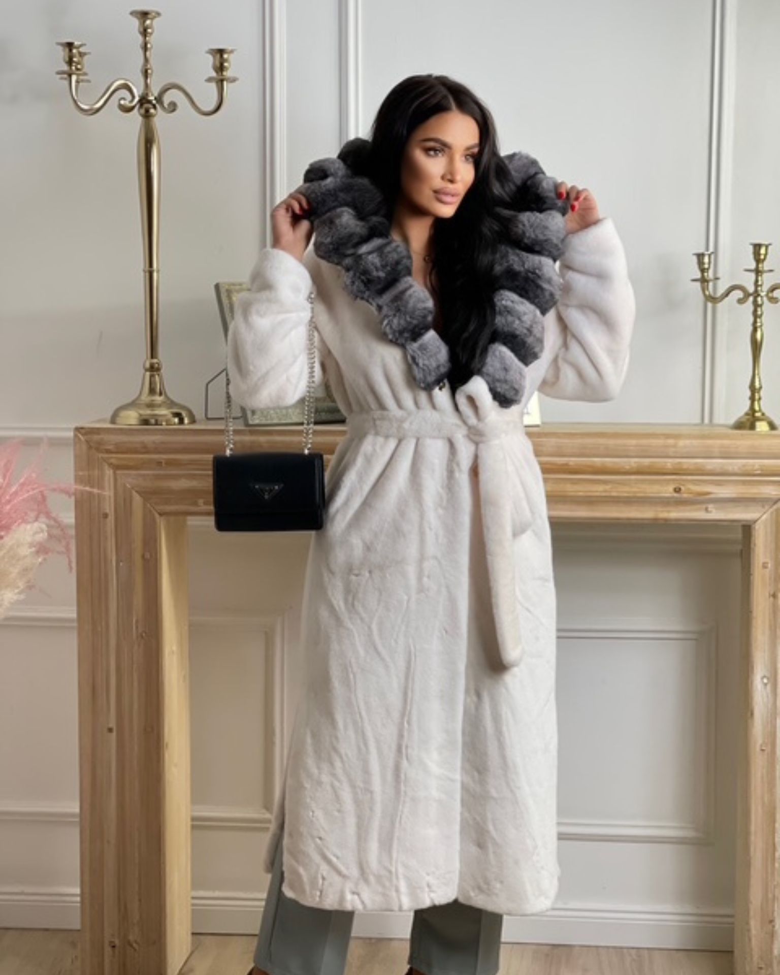 Bela bunda od eko krzna