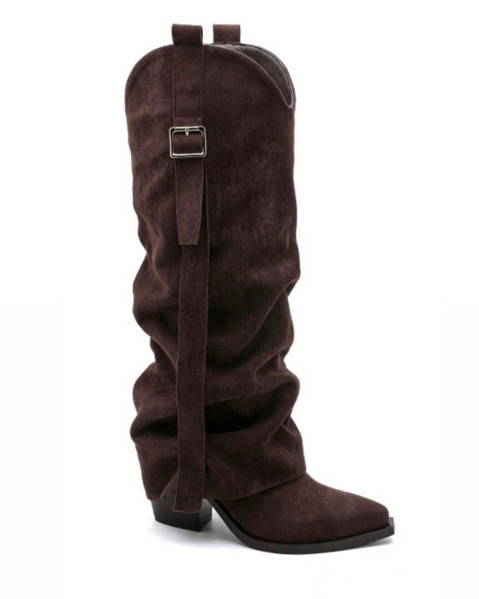 Braon kaubojke od eko velura