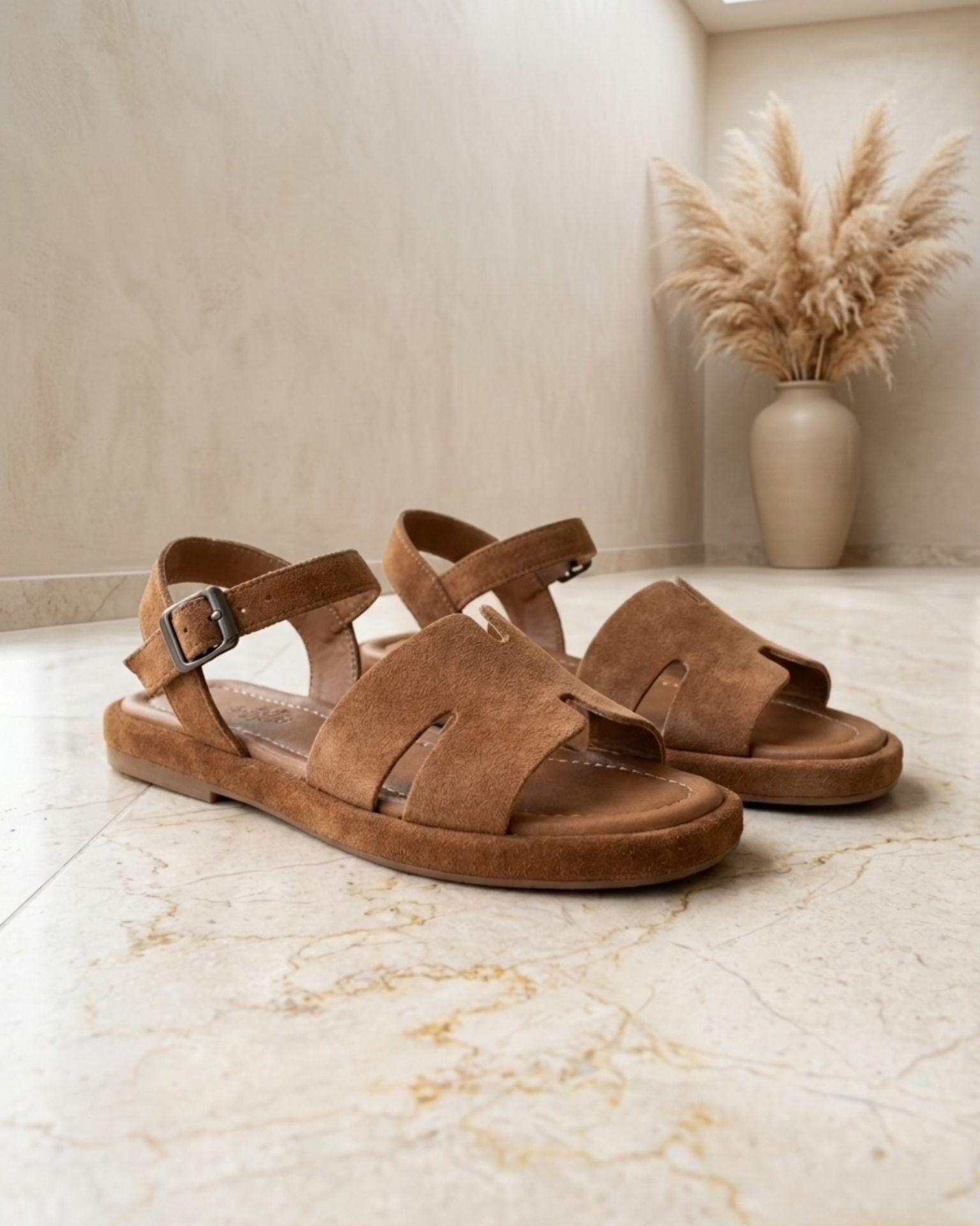 Sandale / Camel Suede