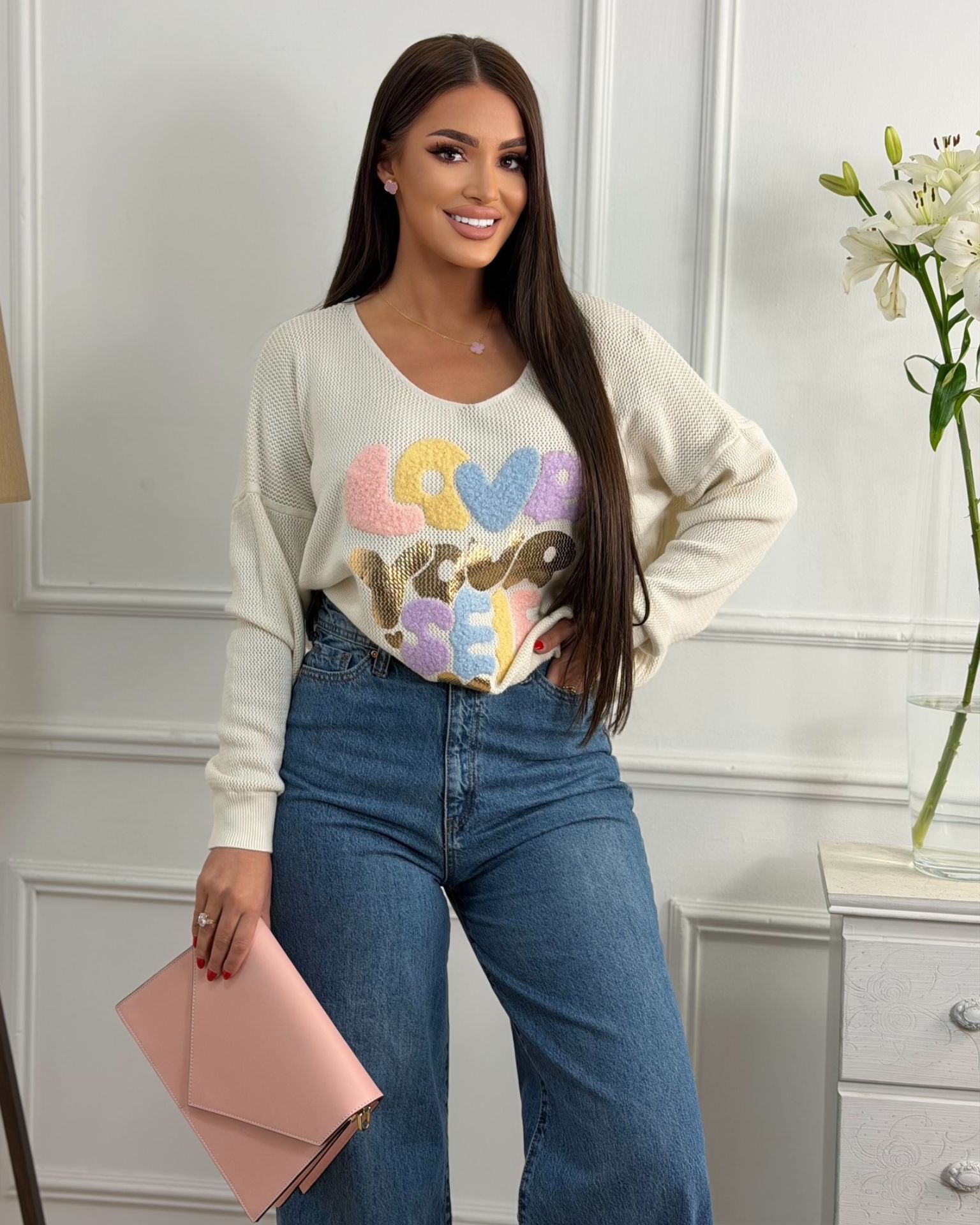 Bluza / Beige Statement