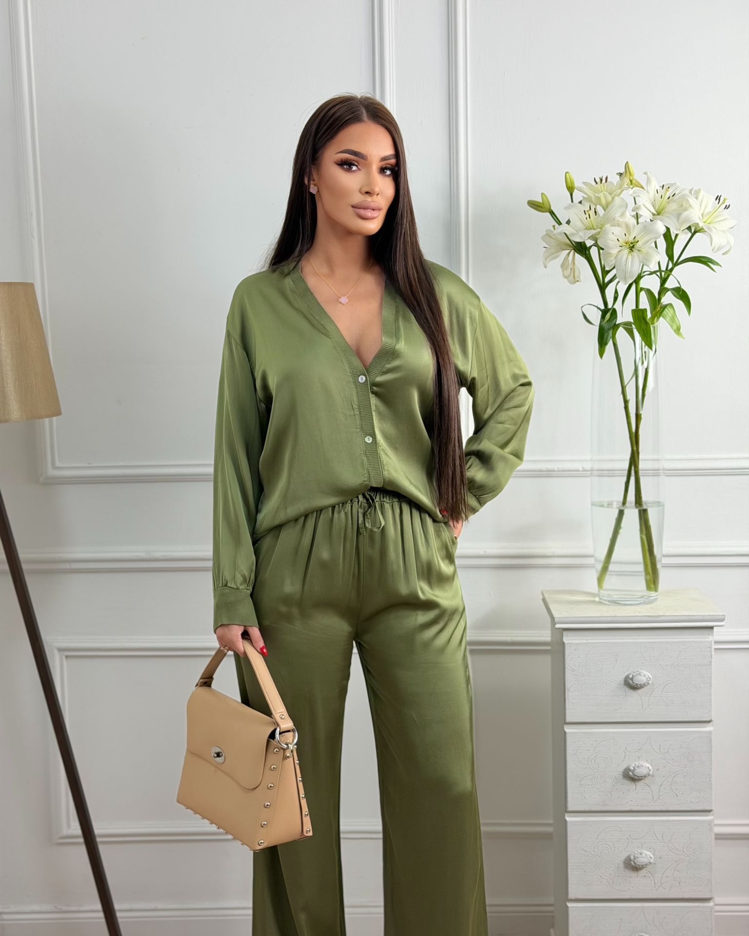 Bluza / Olive Satin