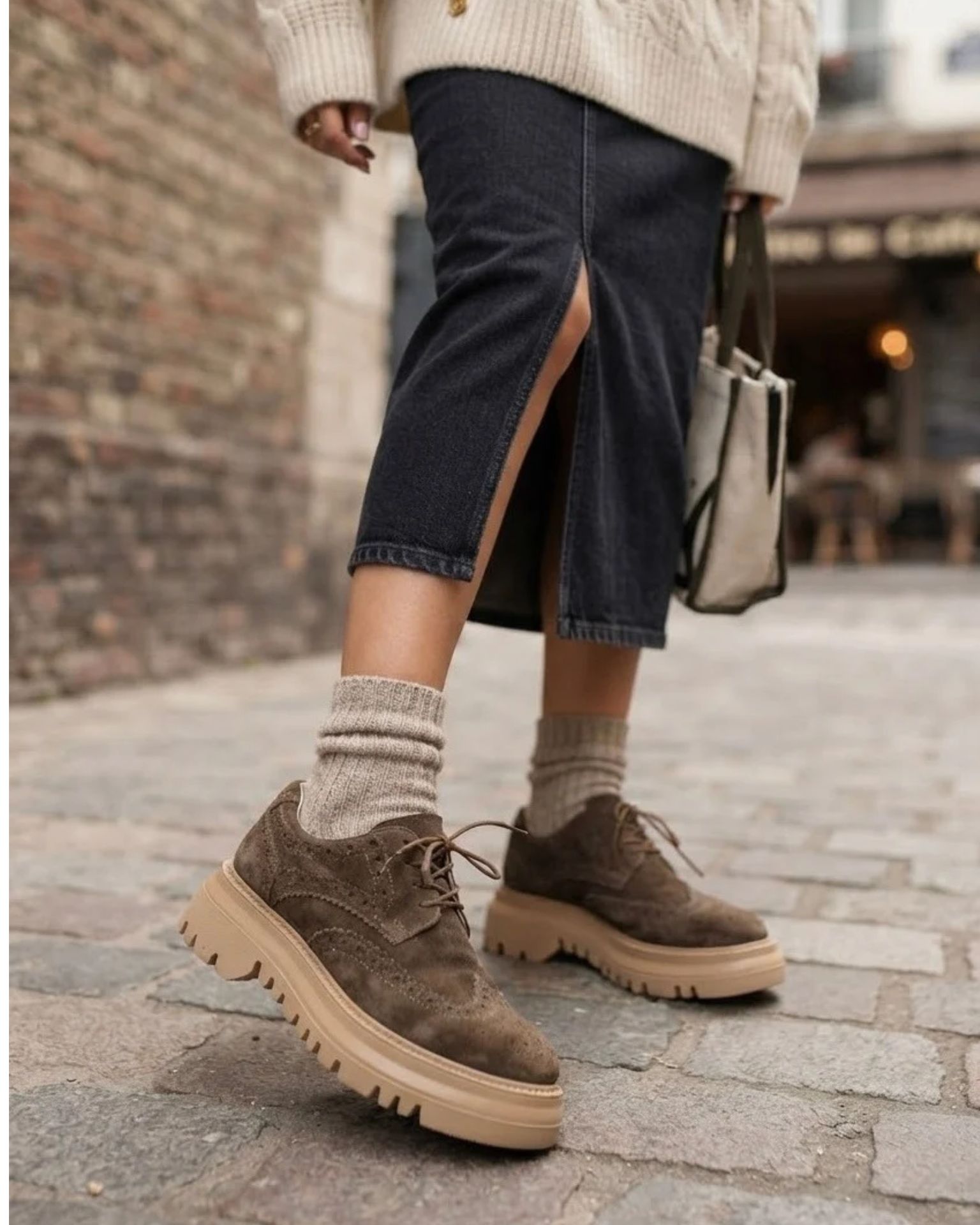 Brown Leather Oxford cipele