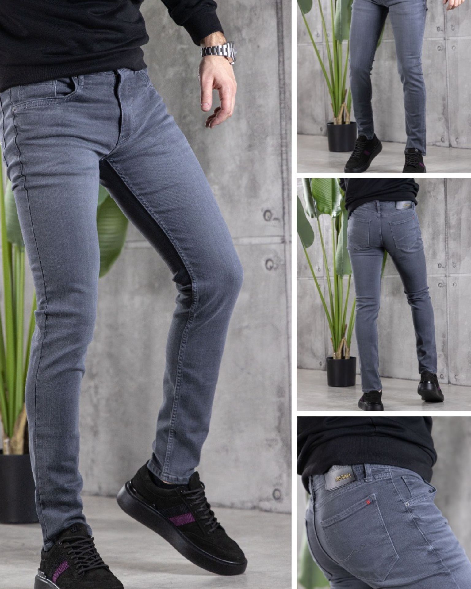 Muške sive farmerice