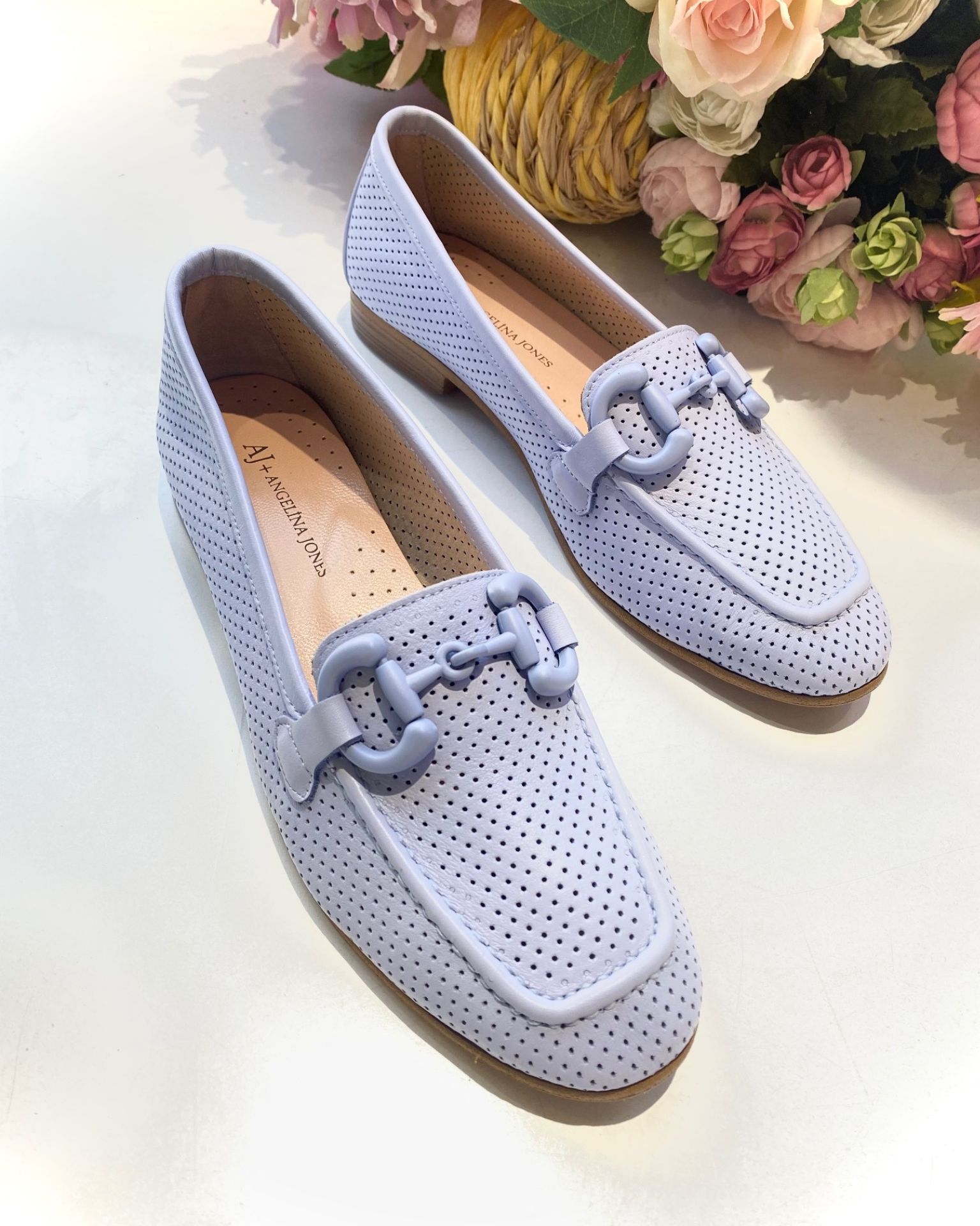 Kožne mokasine / Baby Blue Breeze