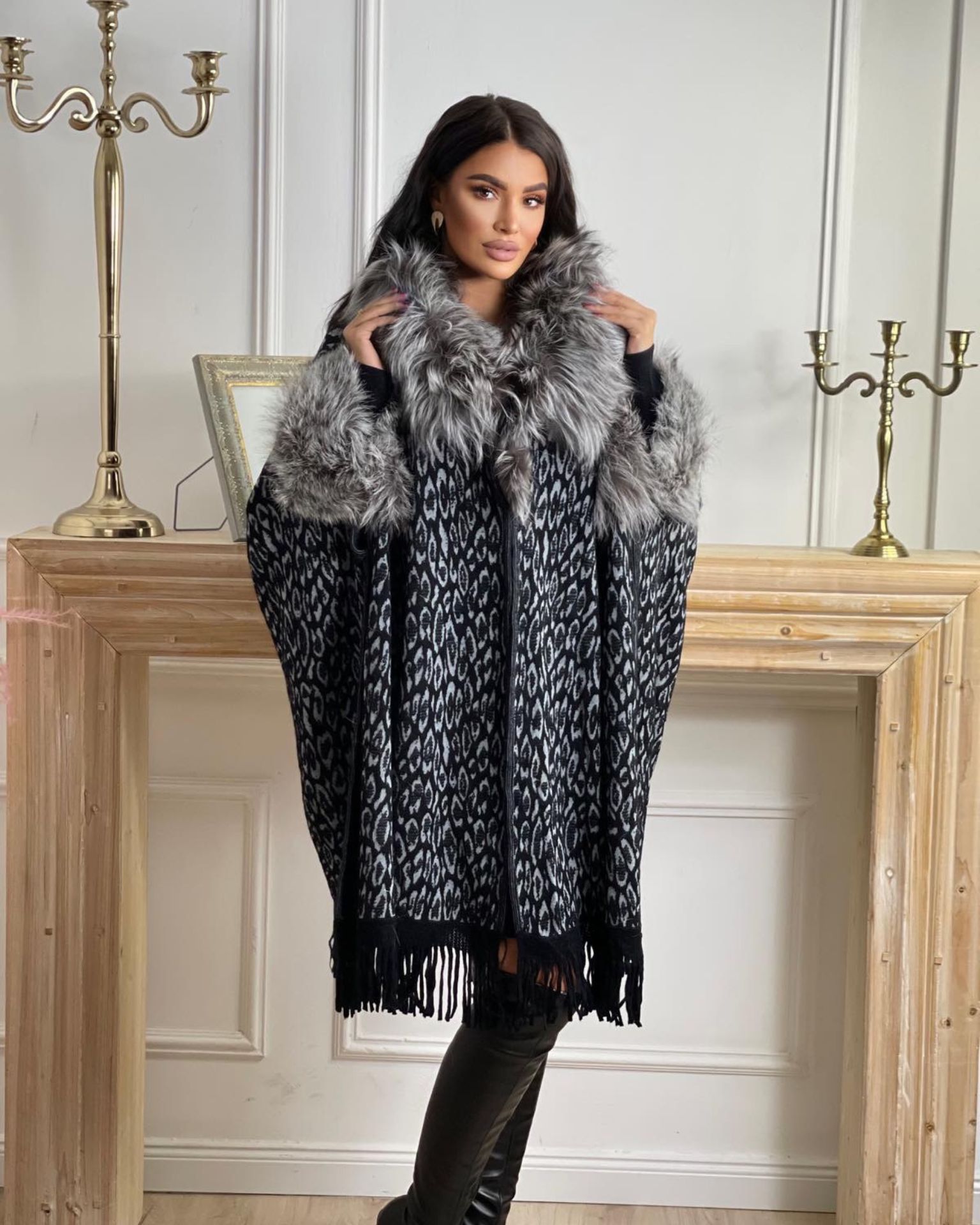 Kardigan sa prirodnim krznom polarne lisice