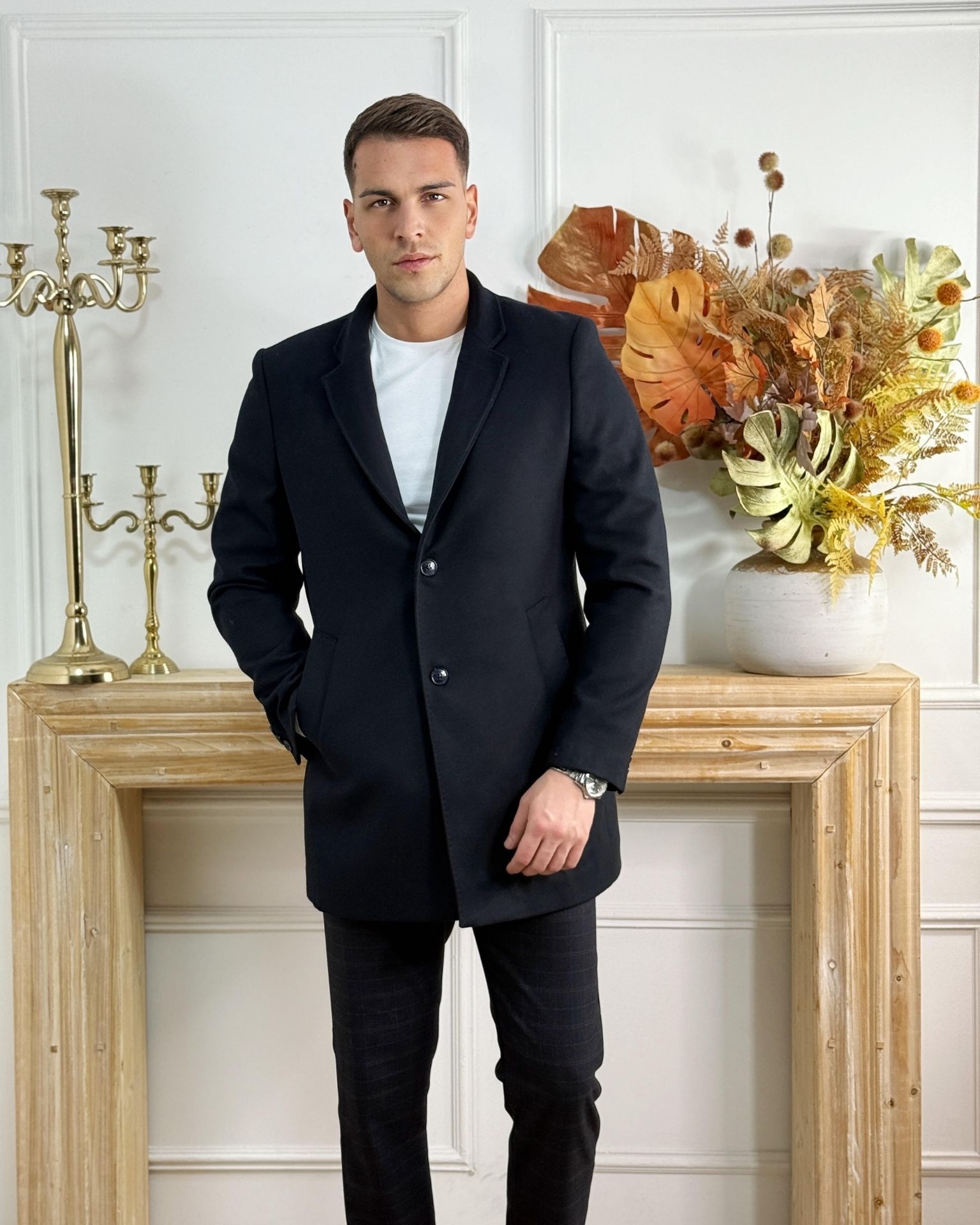 Muški tamno teget kaput