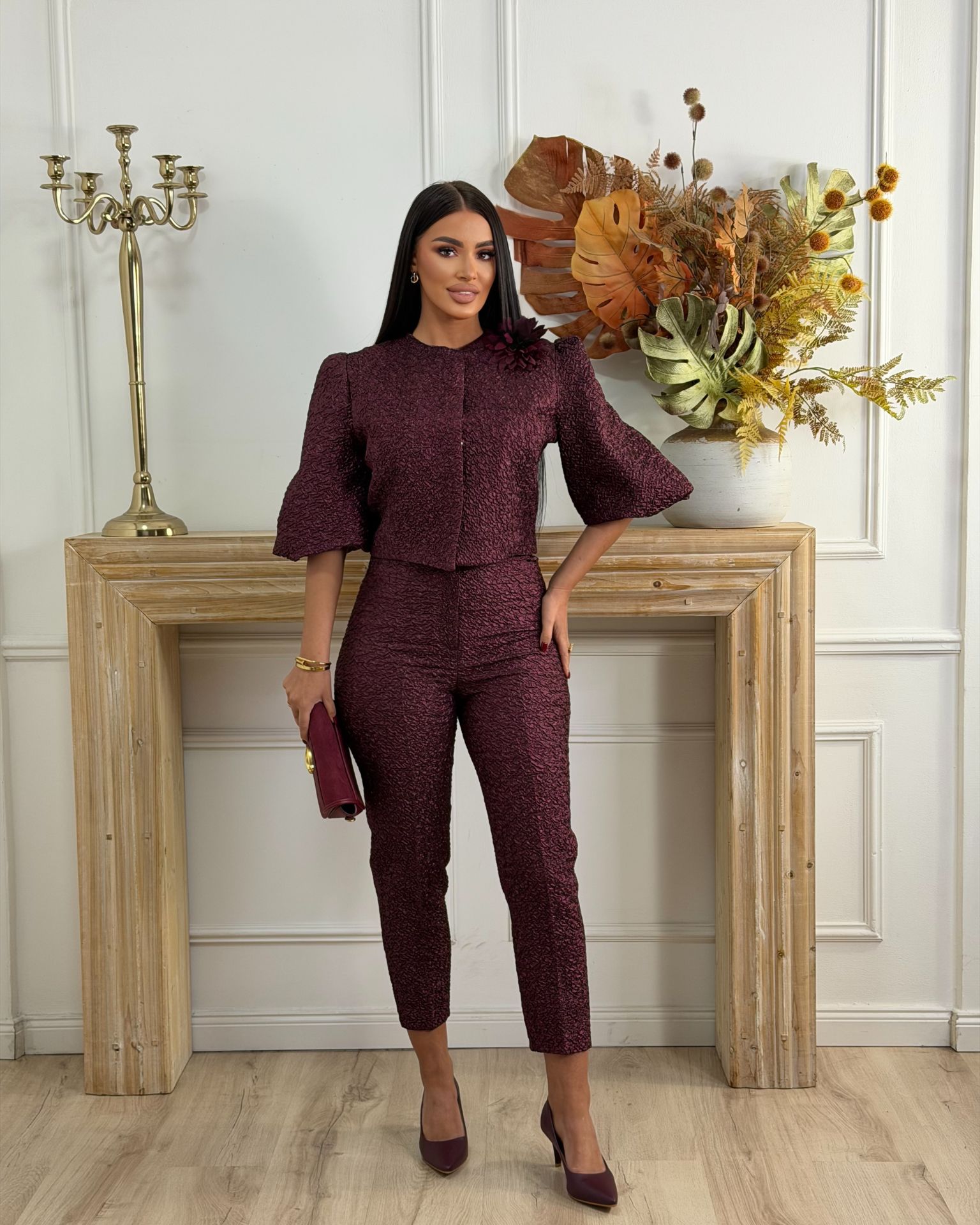 Komplet / Bordo Luxe Glow