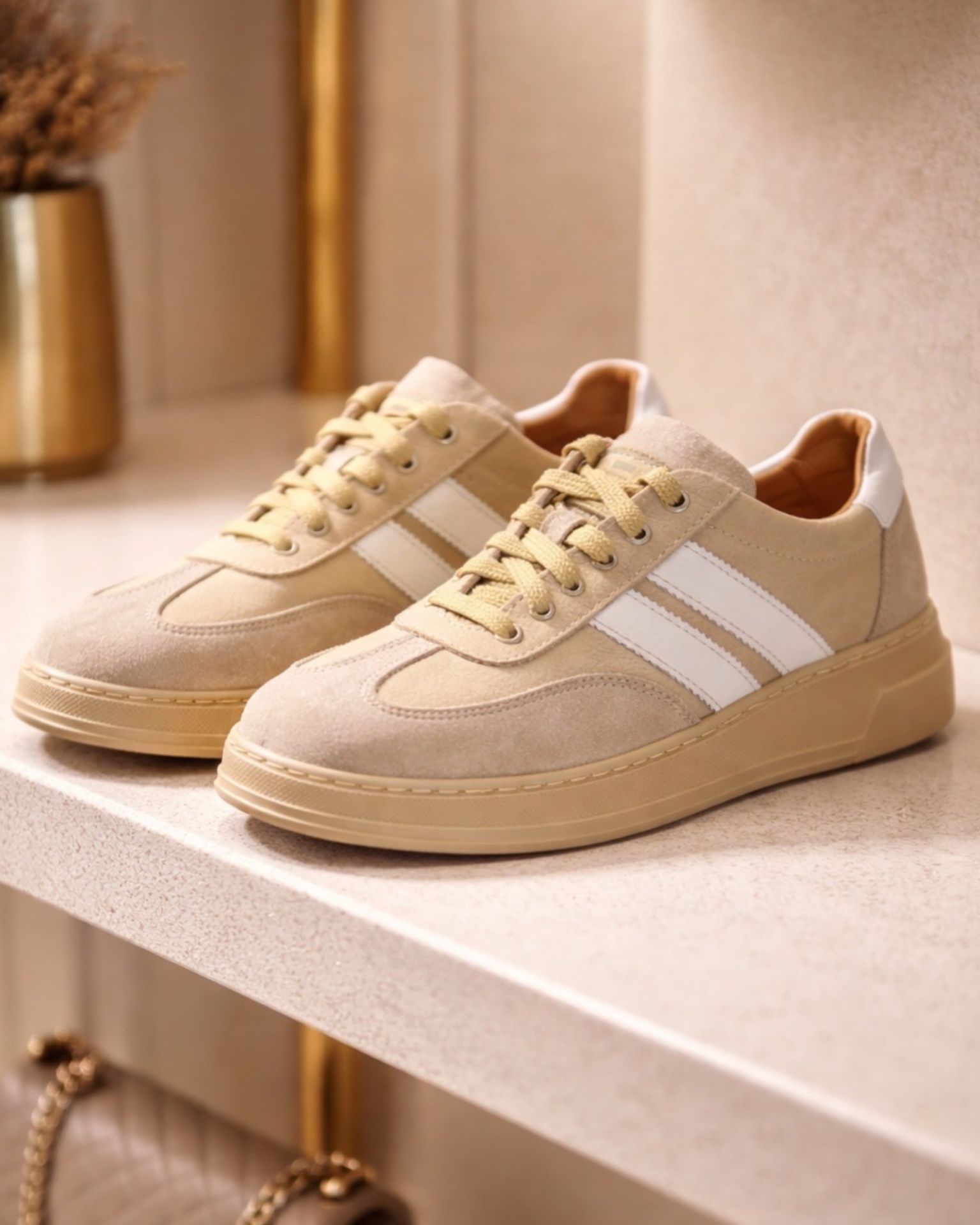 Kožne patike / Beige Classic Line