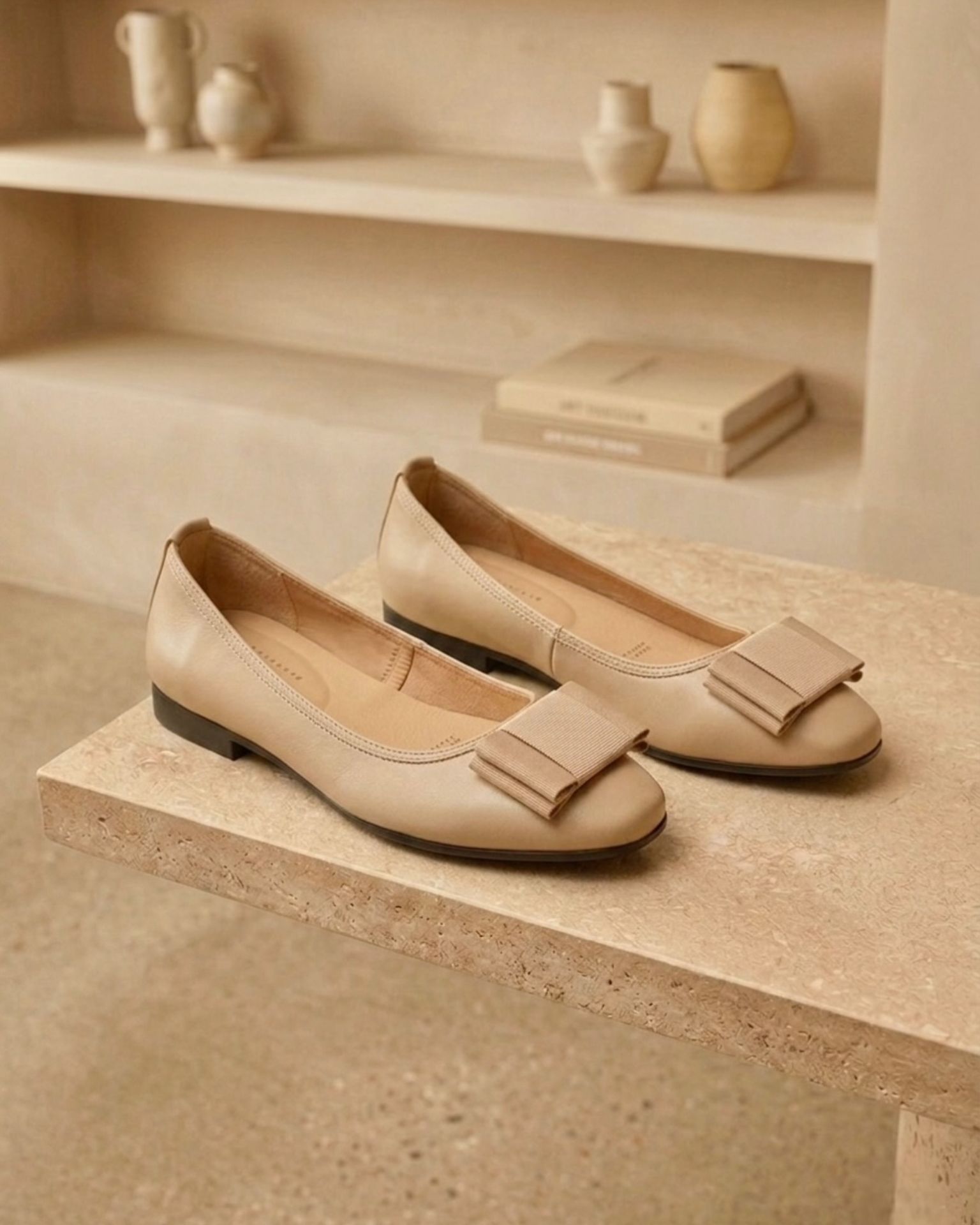Baletanke / Beige Bow Elegance