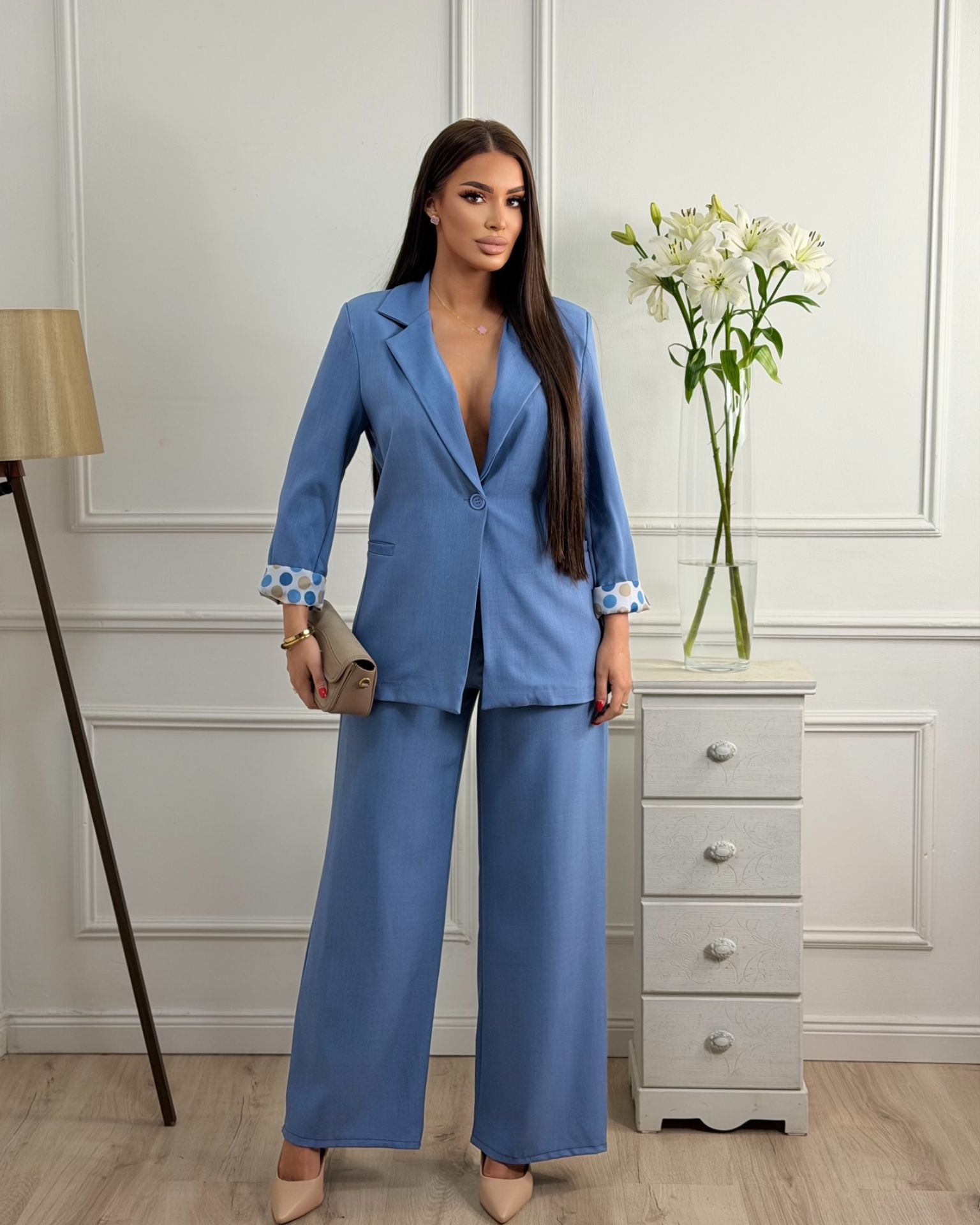 Komplet / Blue Polka Chic