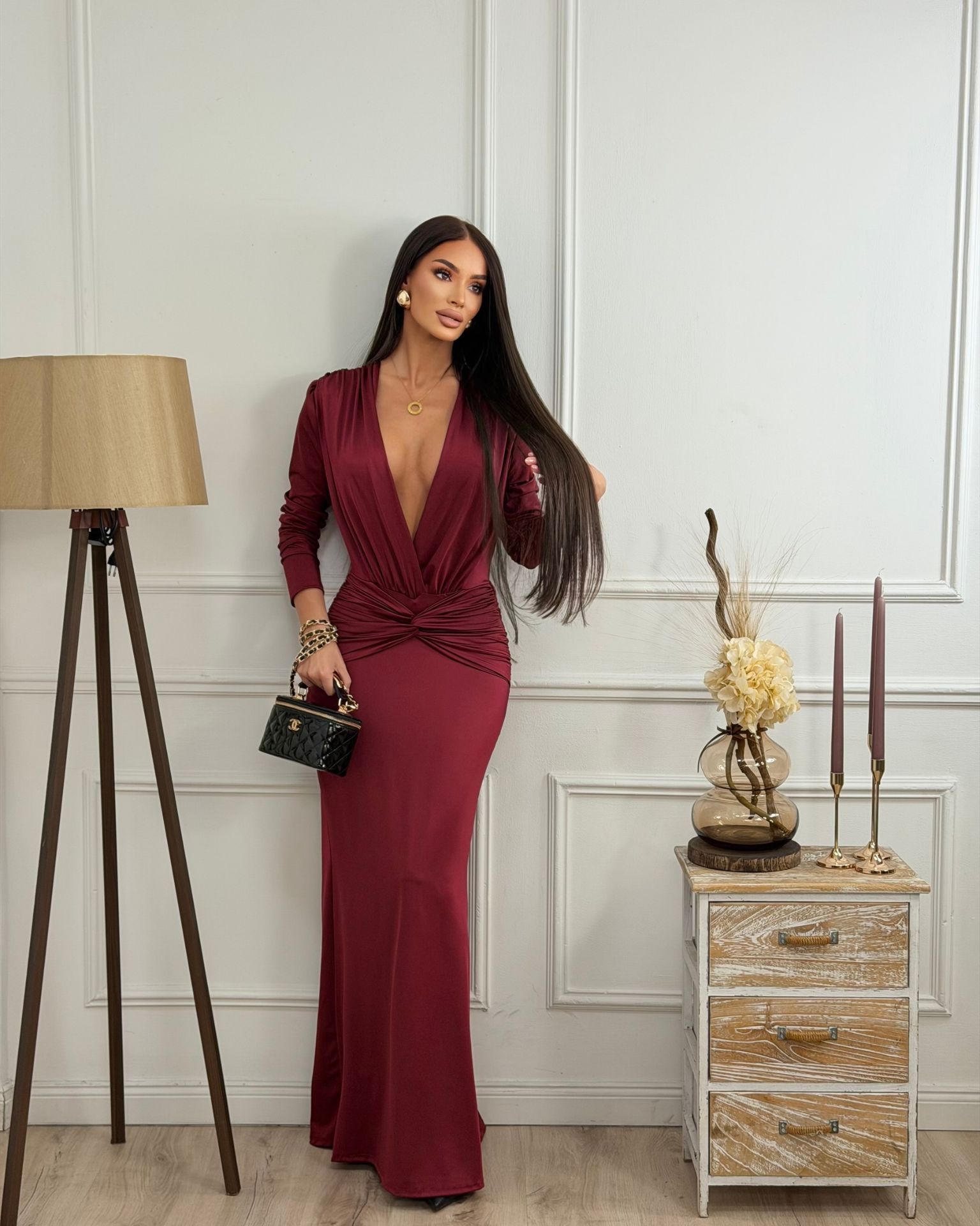 Bordeaux Flow haljina