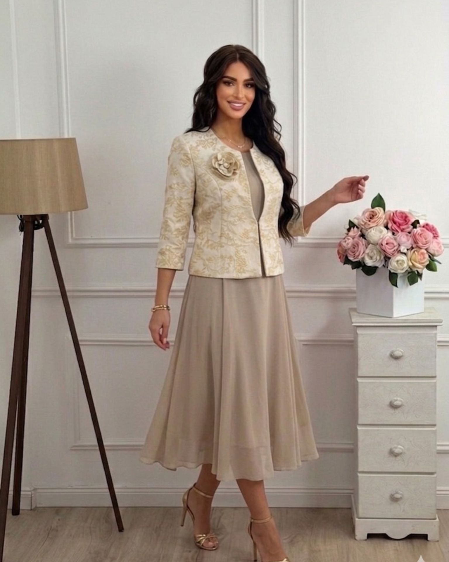 Beige Champagne Elegance Set