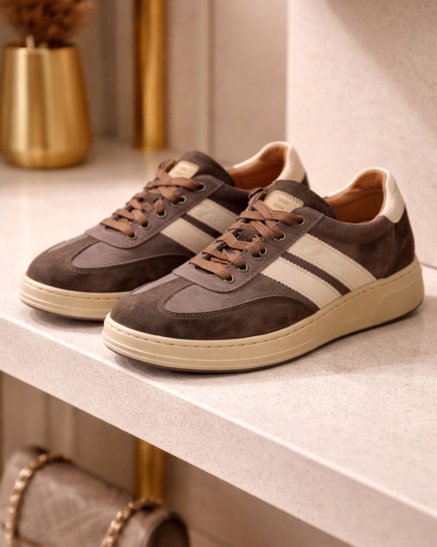 Braon kožne patike / Mocha Line